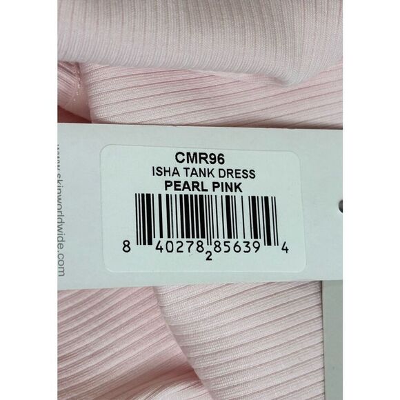 SKIN Isha Pima Cotton Blend Midi Sheath Dress in Pink NWT Size 3/Large - Picture 9 of 11